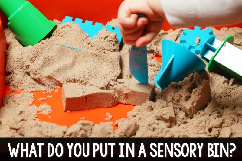 What do you put in a sensory table for preschool and toddlers?