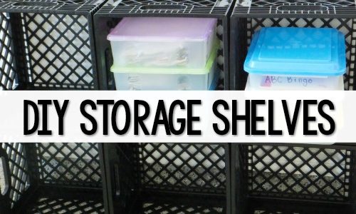 DIY File Crate Storage Shelves for Preschool and Kindergarten