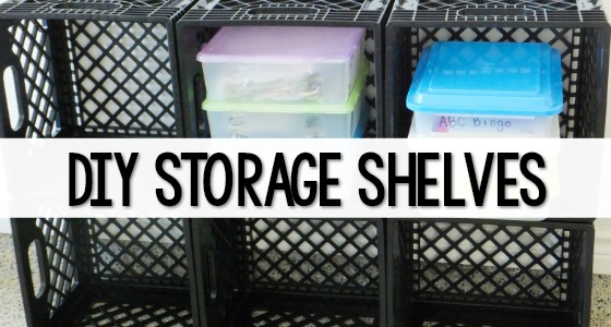 DIY File Crate Storage Shelves for Preschool and Kindergarten