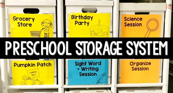 Dramatic Play Theme Storage System for Preschool