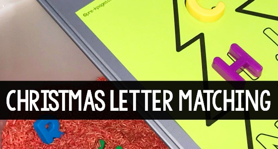 Christmas Letter Matching Printable for Preschool Sensory Bin