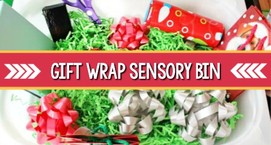 Gift Wrap Sensory Bin