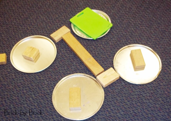 pizza pans and blocks preschool