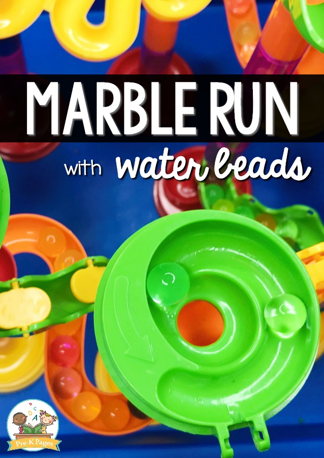 Water Beads STEM Activity for Preschoolers Marble Run Bath Fun