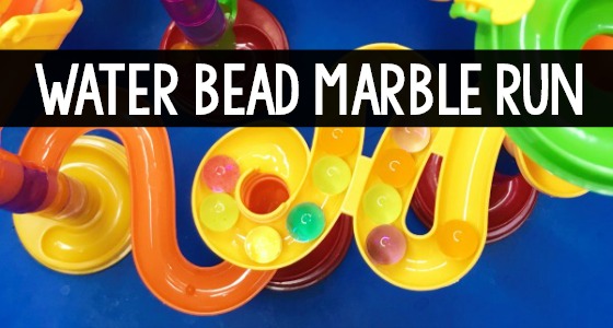 Water Bead Marble Run with Water