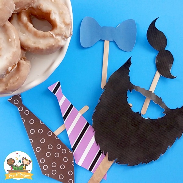 Donuts with Dudes Printable Photo Props