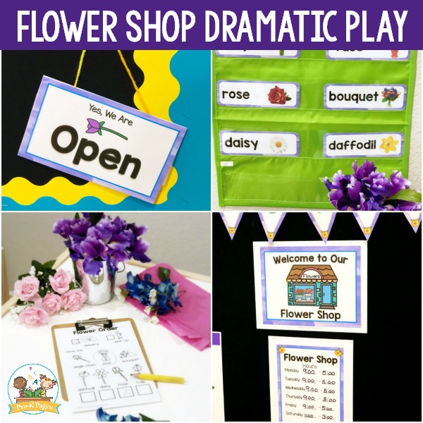 Flower Shop Dramatic Play Theme for Preschool