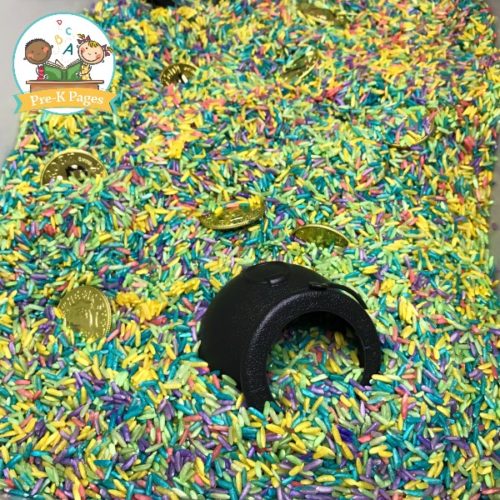 How to Make a Rainbow Rice Sensory Bin for Preschool