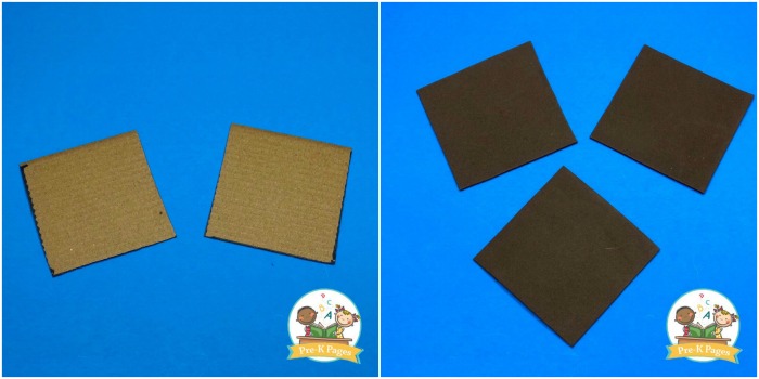 Cardboard Squares for Pretend Smores