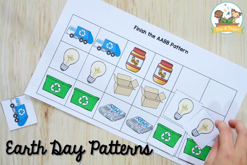 Earth Day Pattern Activity for Preschool