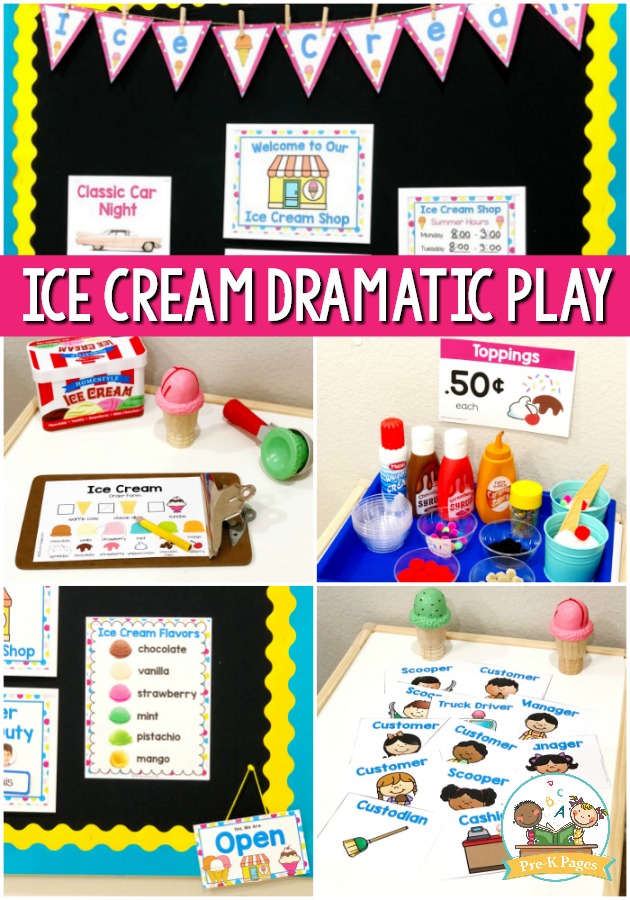 Dramatic Play Ice Cream Shop for Preschool
