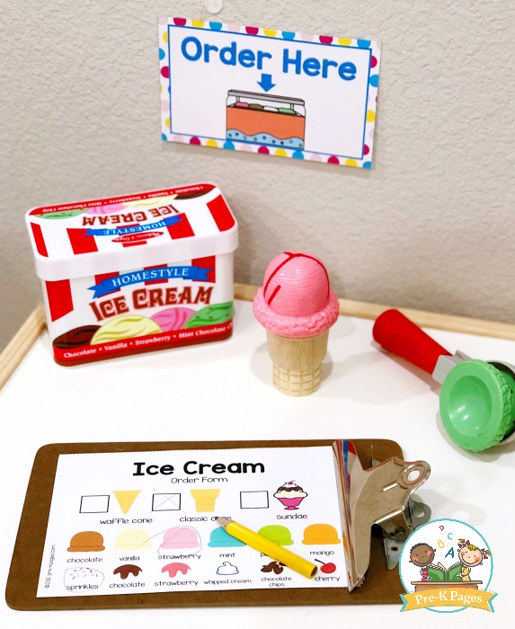 Ice Cream Shop Order Form Printable