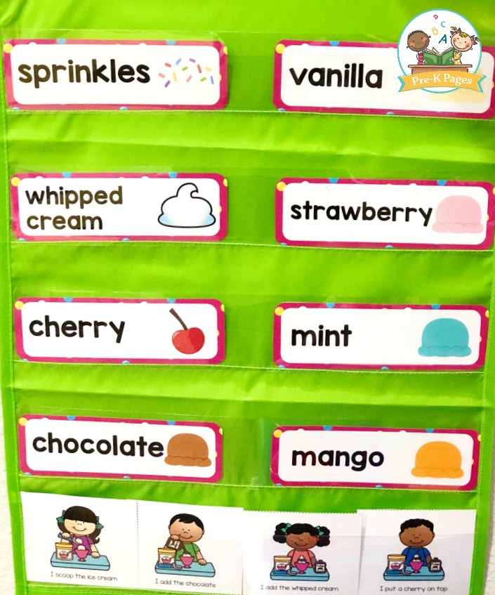 Ice Cream Shop Word Cards