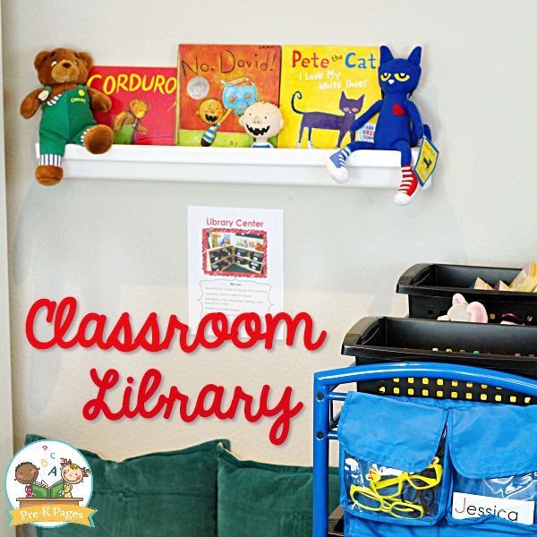 Preschool Classroom Library Center Sign