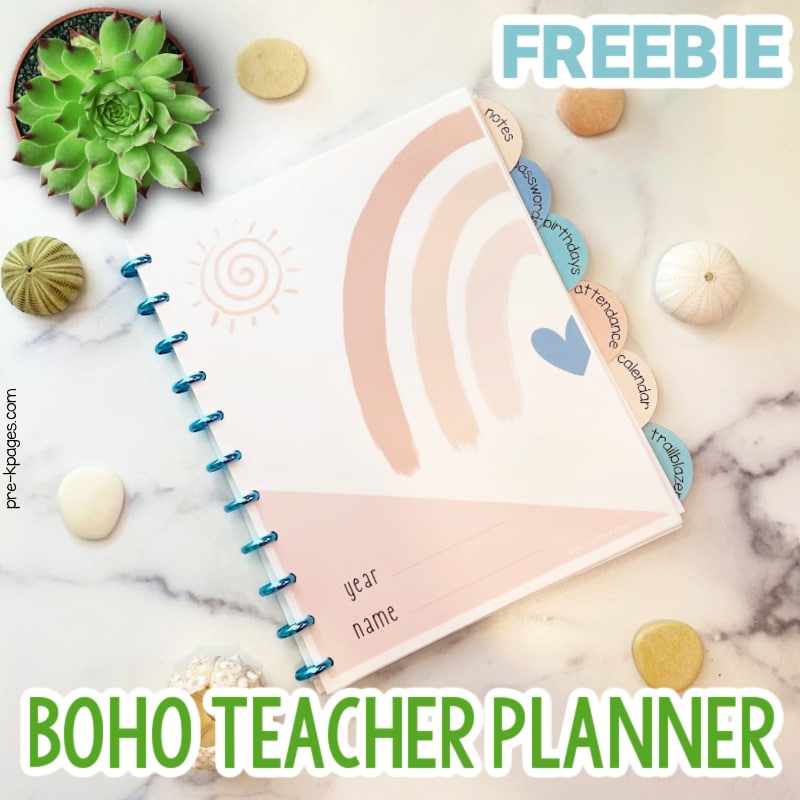 Boho Teacher Planner 22