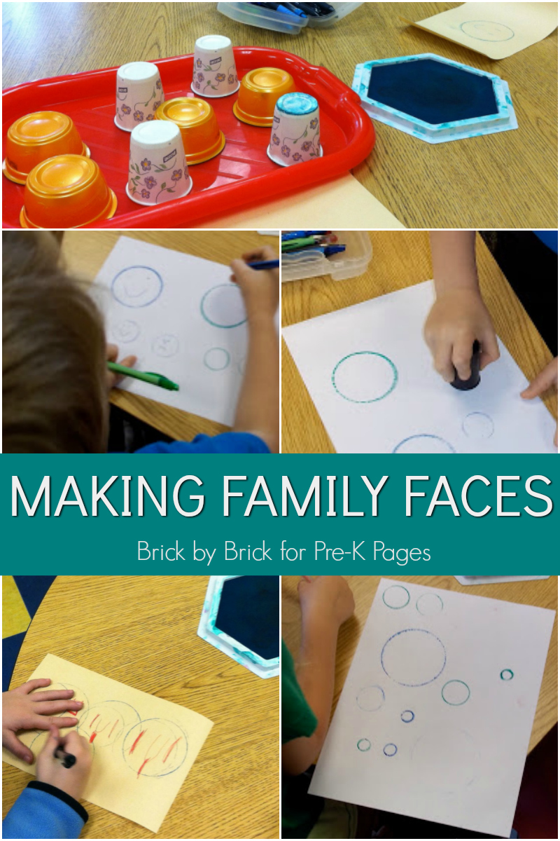 making family faces for preschool