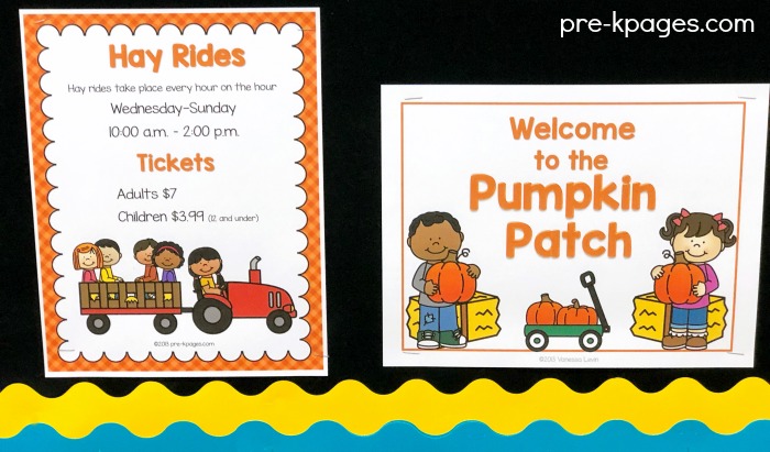 Printable Pumpkin Patch Hay Ride Sign
