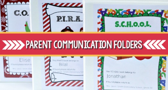 Take Home Folders for Parent Communication