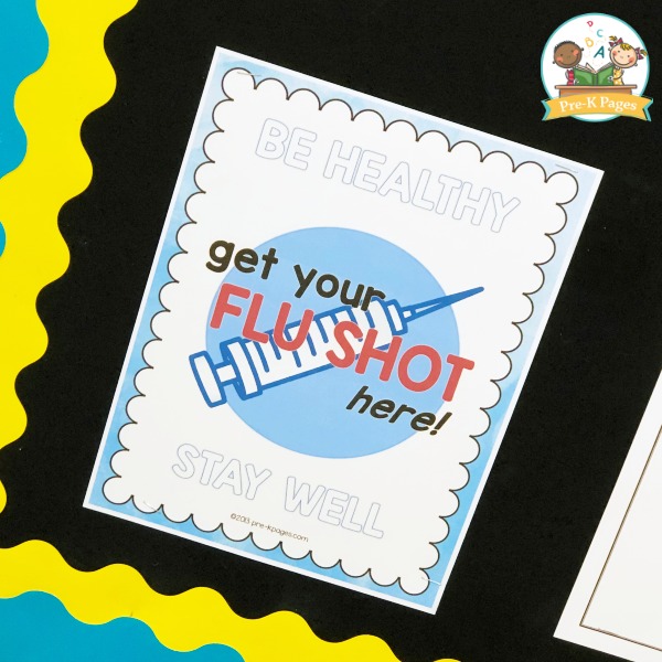 Doctor Office Flu Shot Sign Printable