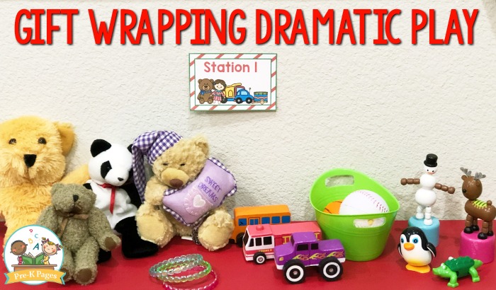 Gift Wrapping Holiday Dramatic Play Center