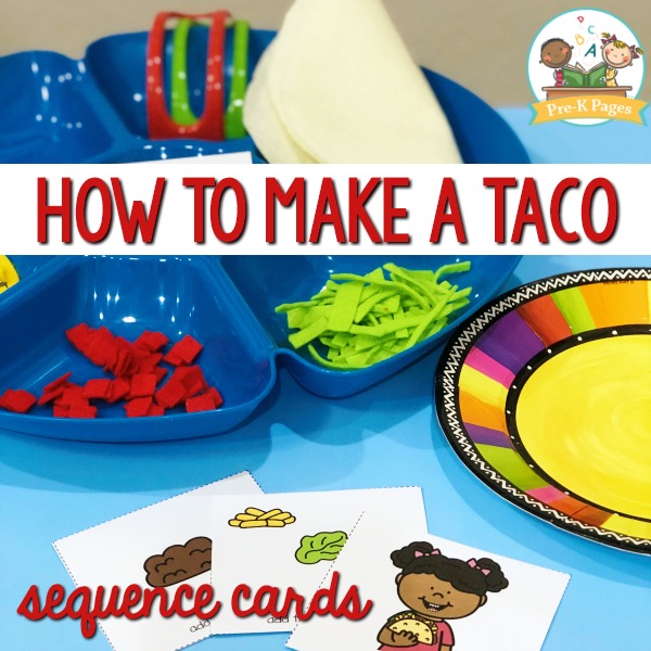 How to Make a Taco Picture Sequence Cards
