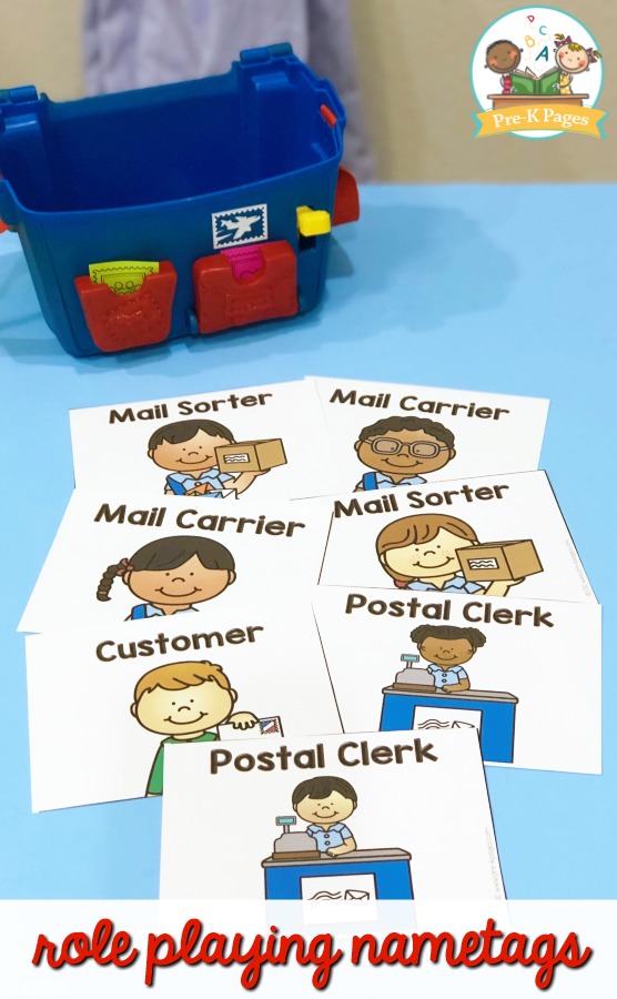 Post Office Role Playing Name Tags