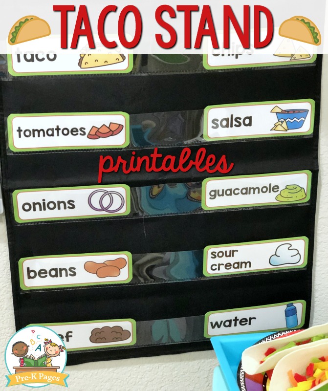 Taco Stand Picture Word Cards