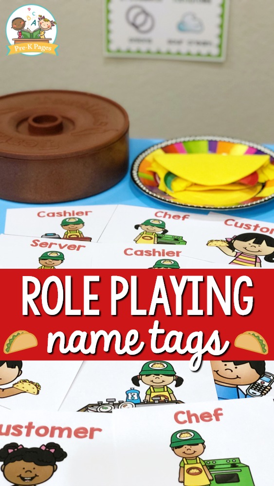 Taco Truck Dramatic Play Name Tags