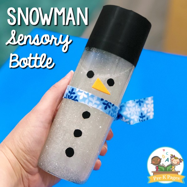 Melting Snowman Sensory Bottle Recipe