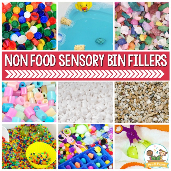 Non Food Sensory Bin Fillers for Sensory Play in Preschool PreK Pages