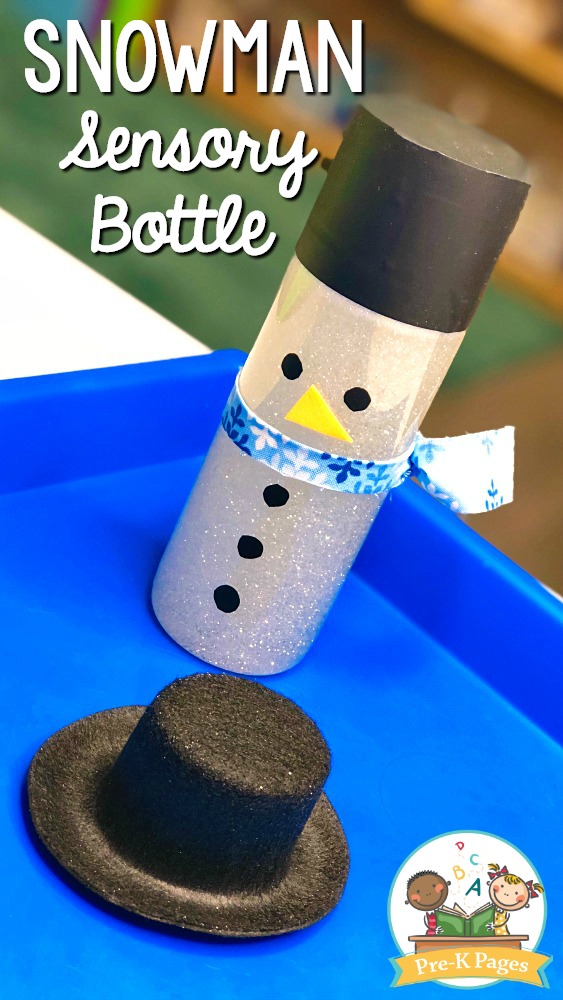 Snowman Sensory Bottle for Winter Activities