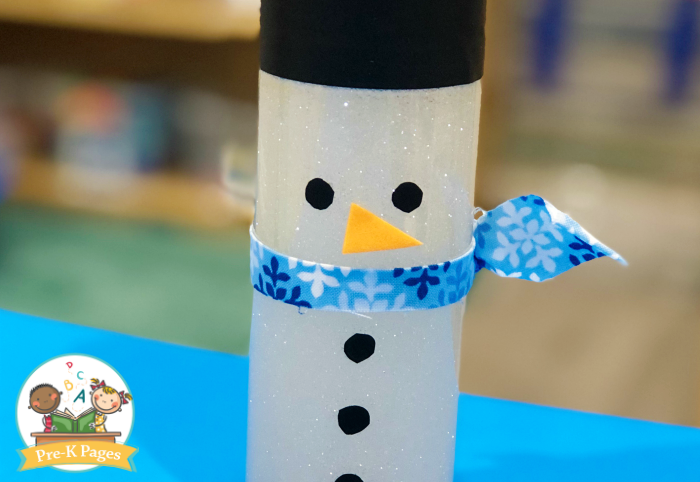Snowman Sensory Bottle for Winter Theme