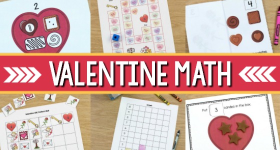 Valentine Math Printables for Preschool