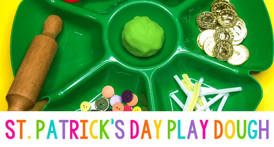 St Patrick's Day Play Doh Tray