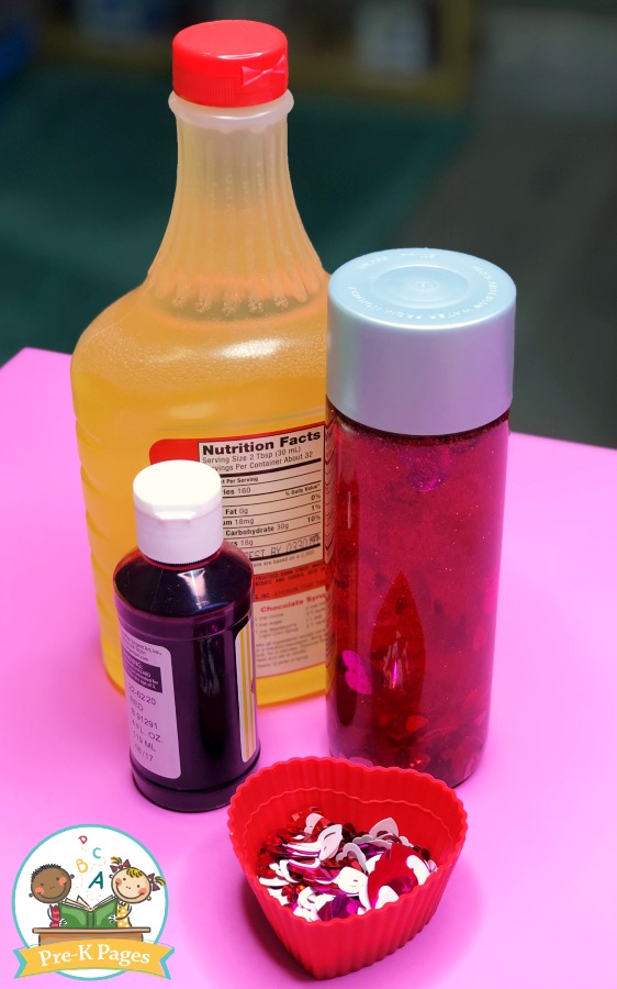 Valentine Sensory Bottle Supplies