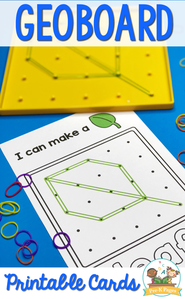 Geoboard Shape Cards for Preschool
