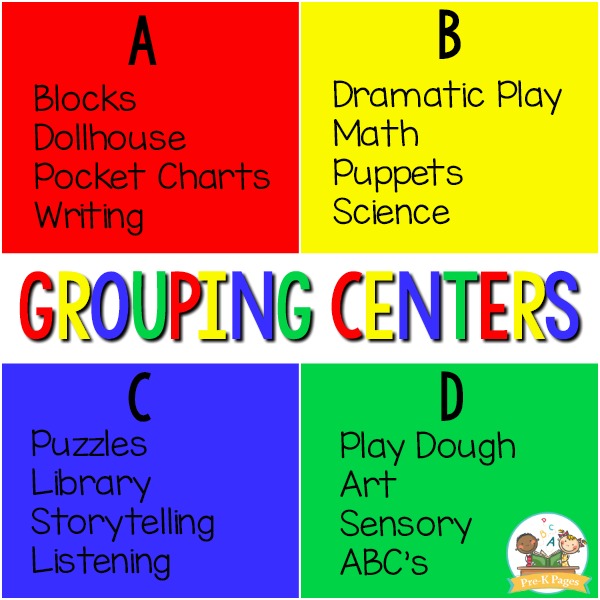 Grouping Centers in Preschool