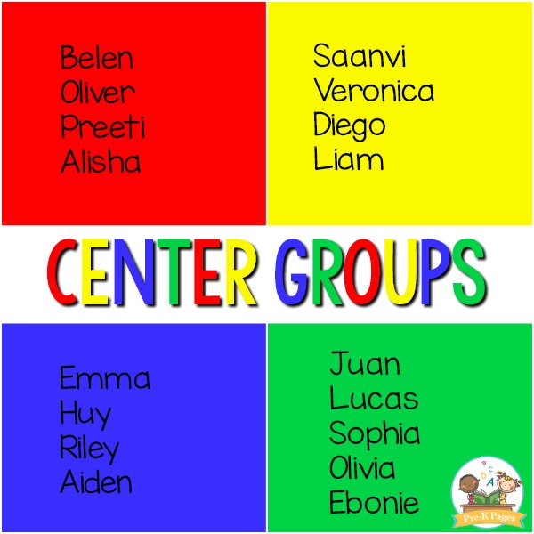 Grouping Students for Centers