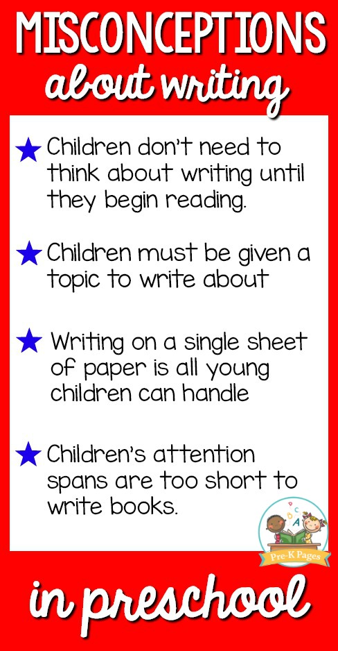 Misconceptions about writing in preschool