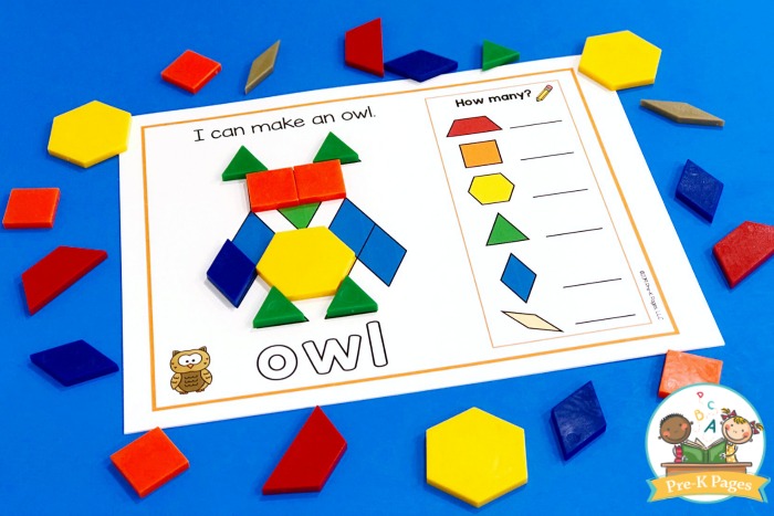 Craft Stick Shapes Building Activity for Preschool - Pre-K Pages