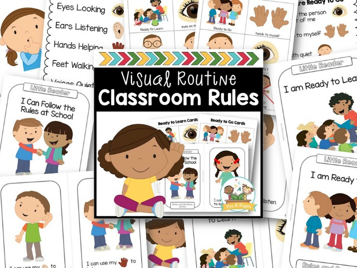 Editable Classroom Rules for Preschool