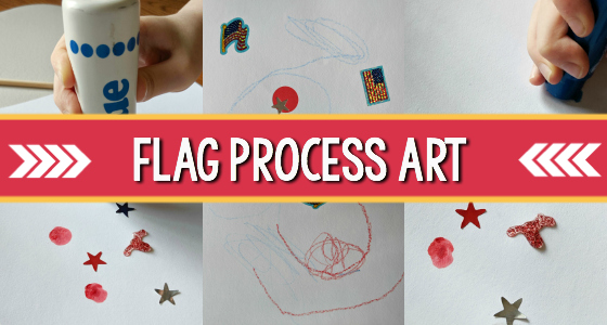 flag process art July 4