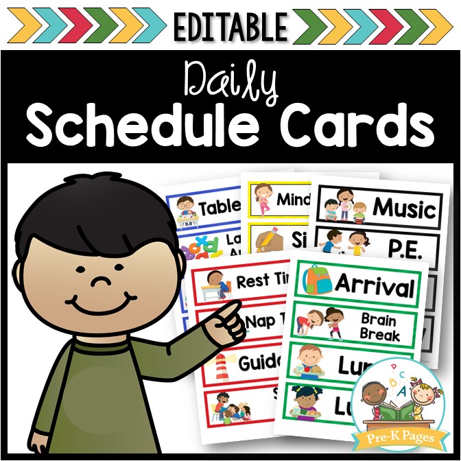 Editable Picture Schedule Cards