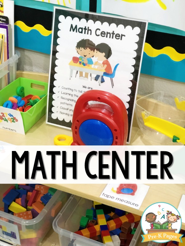 Pre-K Math Center Set Up