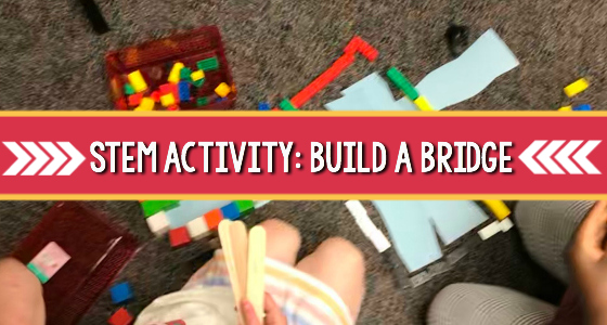 STEM preschool bridge building