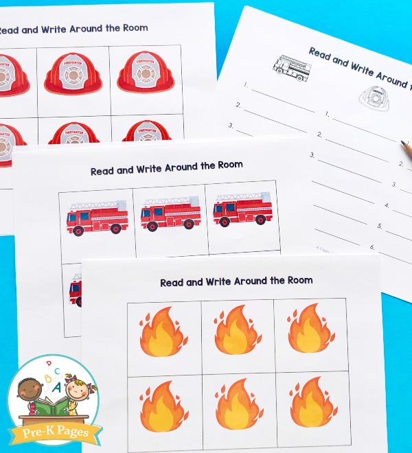 Fire Theme read and write around the room