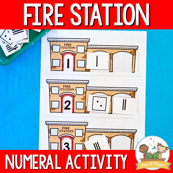 Fire station numeral activity