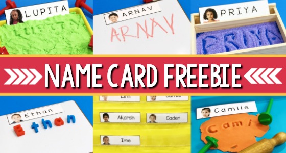 Preschool Name Cards freebie