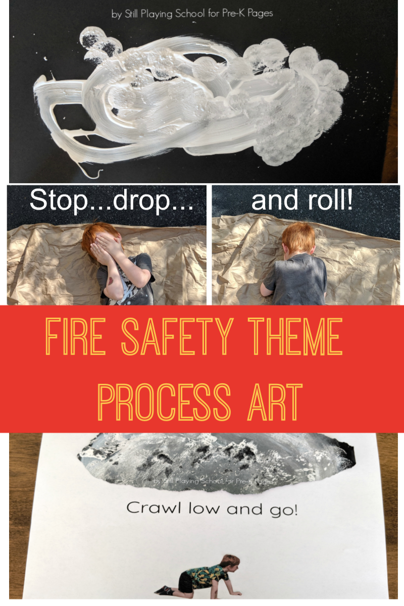 fire safety theme process art for preschool