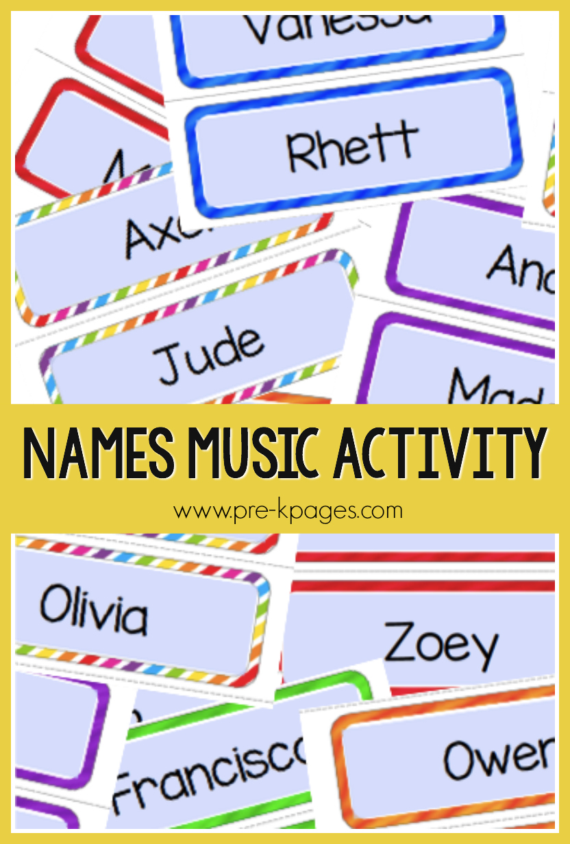 names music activity for preschool